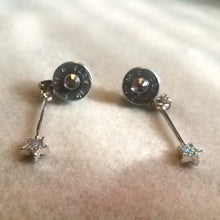 45 Bullet Shell Studs with Dangling Star Backing