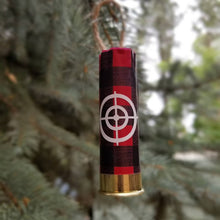 Shotgun Shell Christmas Ornaments Red Plaid