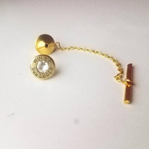 Bullet Tie Tack with Chain