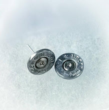 9mm Bullet Slice Earring Studs