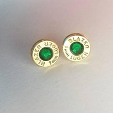 9mm Bullet Slice Earring Studs